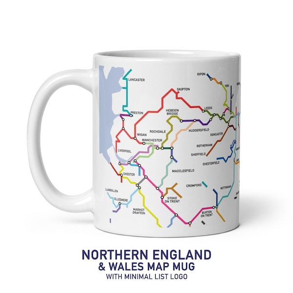 Waterways of England & Wales Map Mugs || Narrowboat Canal Map Mug Boater Gift