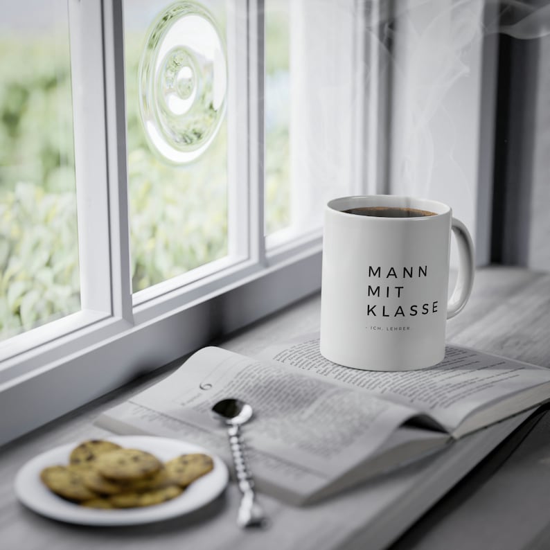 Funny teacher mug: Man with class - I, teacher - gift for teachers, teacher with humor, ironic coffee mug, gift for colleagues image 6