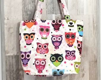 Owl tote bag Trendy tote bag Holiday tote bag Work tote bag Weekend tote bag Canvas shoulder bag Cute shoulder bag Designer tote bag