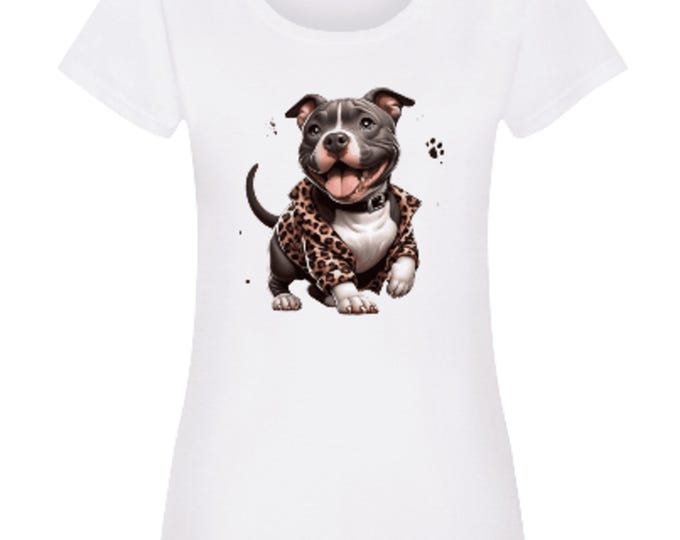 Sweet puppy T-shirt for women, white positive shirt for girl, dog lovers tee
