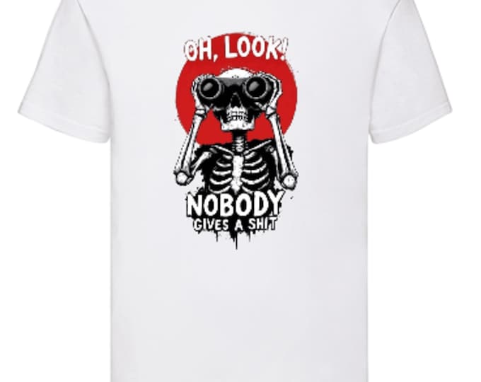 Funny T-shirt for men, sarcastic man's t shirt, regular cotton tee, Nobody gives a shit unisex shirt