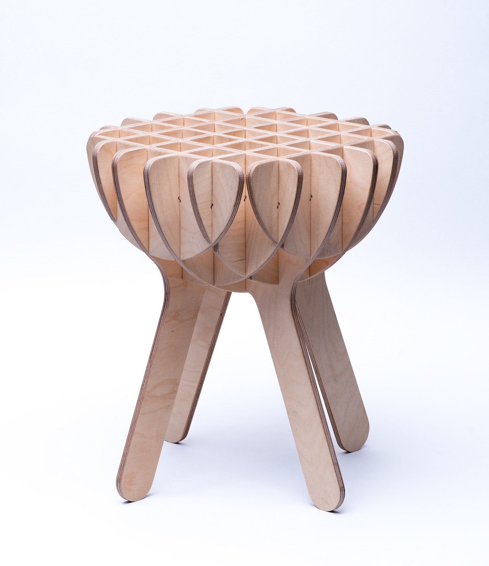 Plywood Hemisphere Stool Plans, Dxf Files, Vector, Cut, Cnc Router, Diy