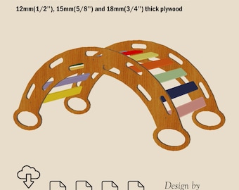 Montessori Climber Kids Ladder Plan for three different thickness of wood