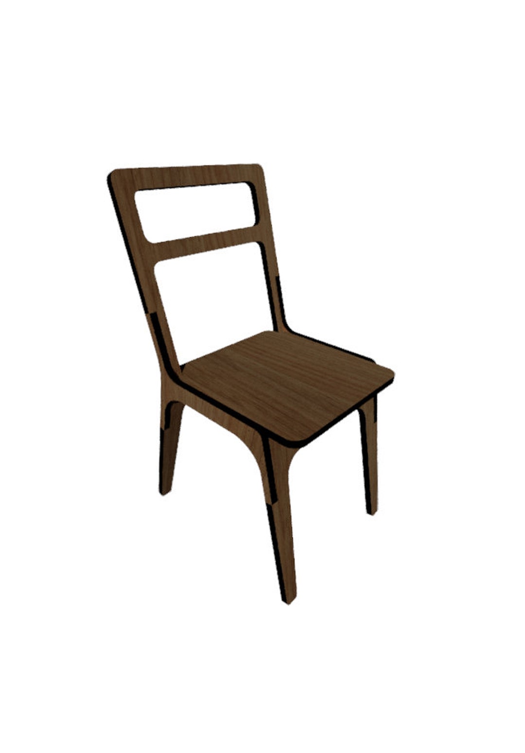 Plywood Chair Plans, Dxf Files, Vector, Cut, Cnc Router, Diy, Furniture