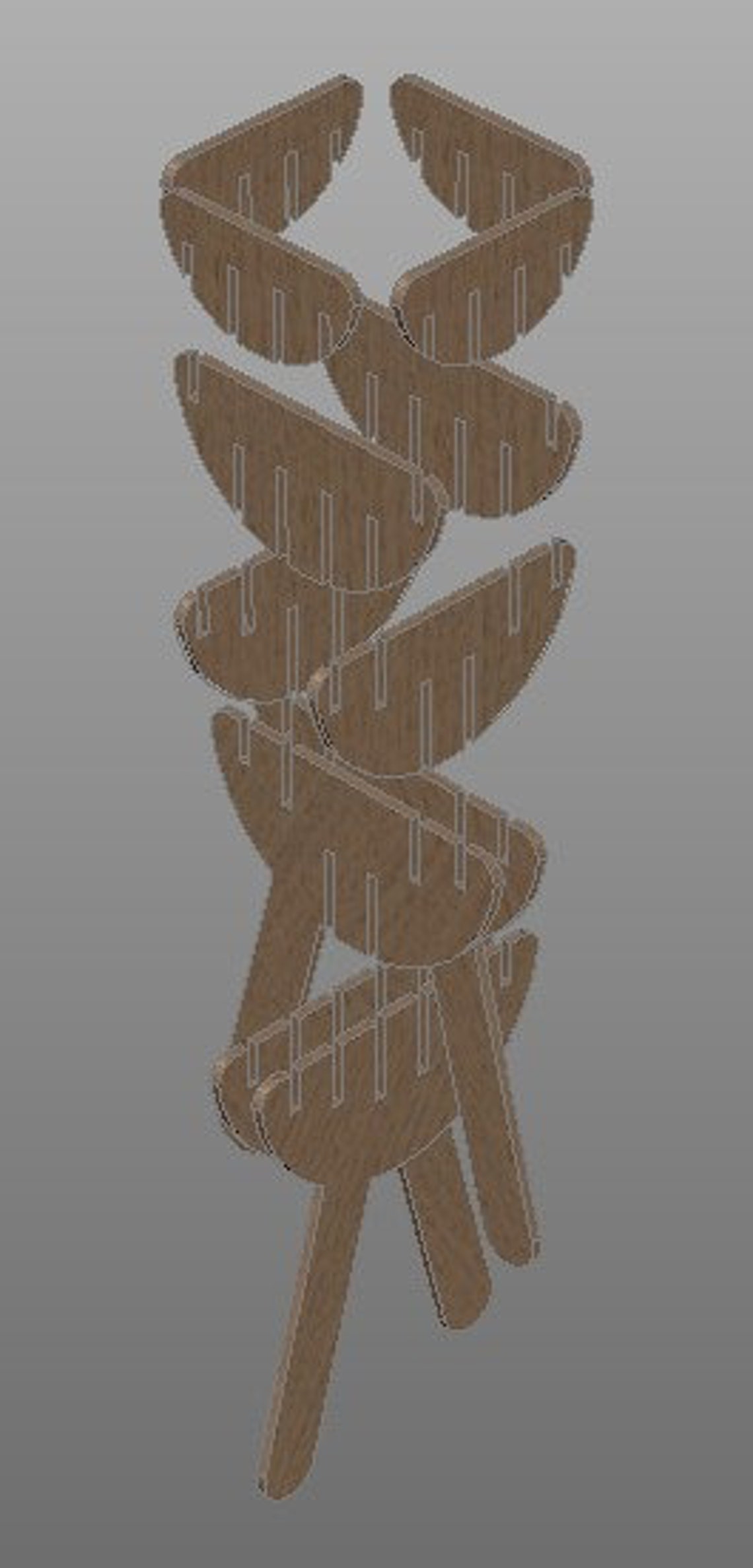 Plywood Hemisphere Stool Plans Dxf Files Vector Cut Cnc Etsy