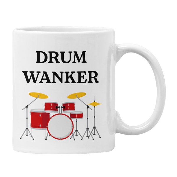 Drum Wanker mok grappige drummer cadeau hem of haar band drumstel huidige beker