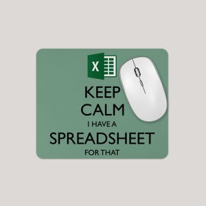 Funny Accountant Mousepad: Spreadsheet Gift for Work