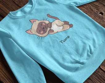 Personalized Cat Sweatshirt, Custom Cat Sweatshirt, Cat Mom Sweatshirt, Cat Lover Sweatshirt, Cat People Sweatshirt, Pet Lover Sweatshirt