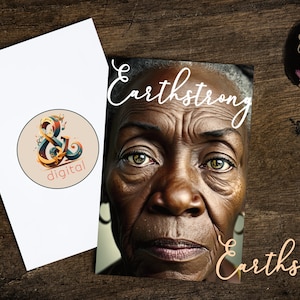 Cartão de Aniversário da Mulher Negra Earthstrong