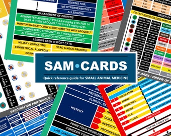SAM Cards | Quick reference guide for small animal medicine [INSTANT DOWNLOAD]