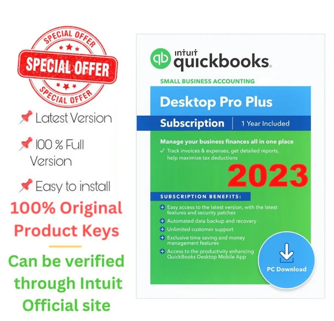 Quickbooks Desktop Pro Plus 2023 Includes Unlimited Support Etsy