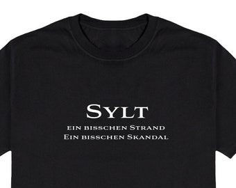 Sylt Meme T-Shirt, Sylt Tshirt, Sylt Humor, 100% Baumwolle, Schwarz