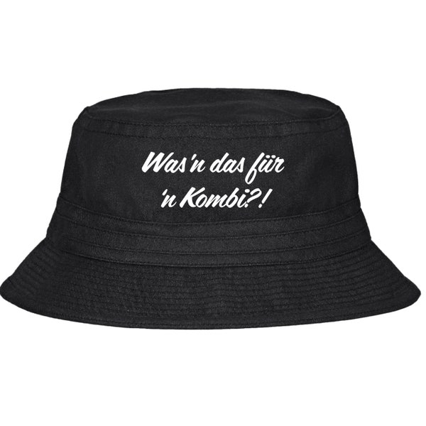 Kombi Fischerhut, Motorsport Bucket Hat, Fischerhut Schwarz, Was’n das fürn Kombi, Unisex