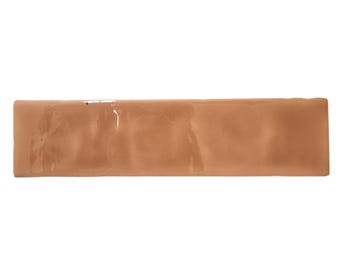 Terra Cotta  Subway Tile - Spanish Ceramic, Rustic Glazed Shiny (10x2.5)
