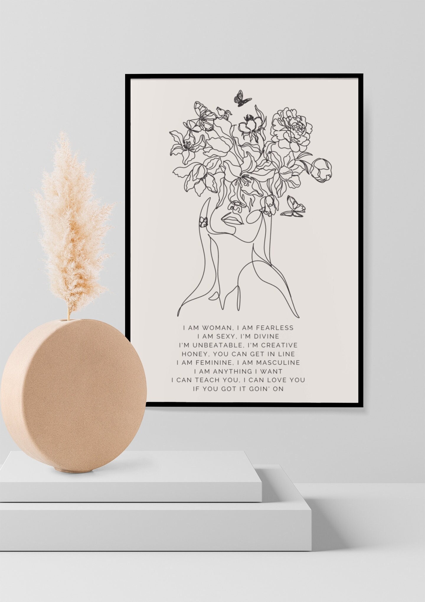 I am Woman lyrics Sticker for Sale by ashlenamusic