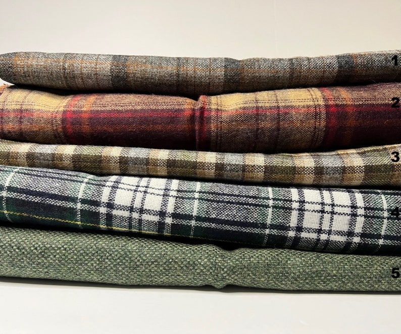 Plaid Wool Blend Fabric Cut By The Yard And Remnant Many Colors To Choose From Great For Winter Coats bild 2