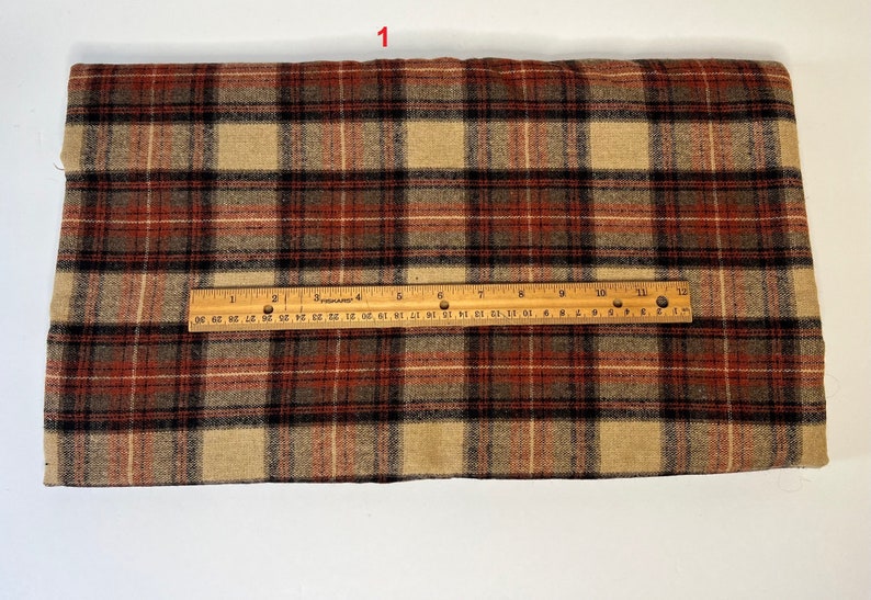Plaid Wool Blend Fabric Cut by the Yard and Remnant Many Colors to ...