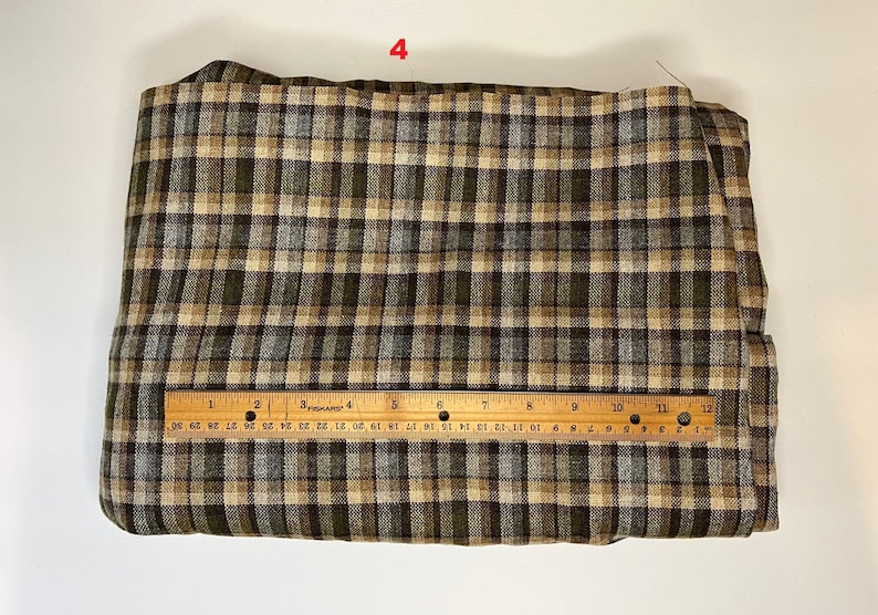 Plaid Wool Blend Fabric Cut By The Yard And Remnant Many Colors To Choose From Great For Winter Coats bild 5