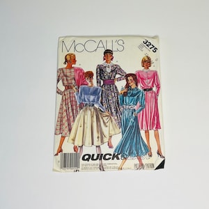 Vintage Retro McCall's 3275, 3475, 3525, 7501,2884 Dress Patterns 1980s Uncut Factory Folded , Size 12-14-16