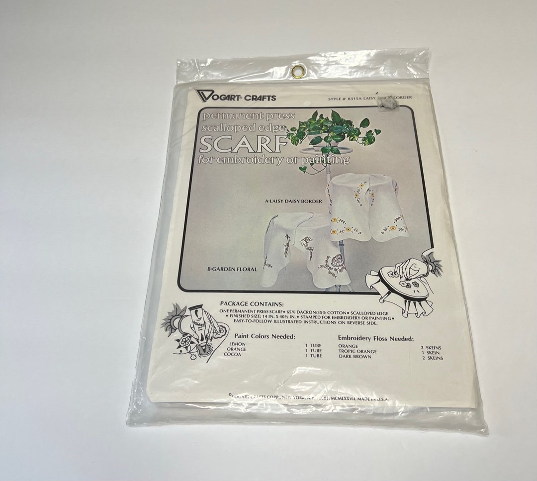 Vogart Crafts Table Scarf Printed Cross Stitch Kit 8315A Etsy