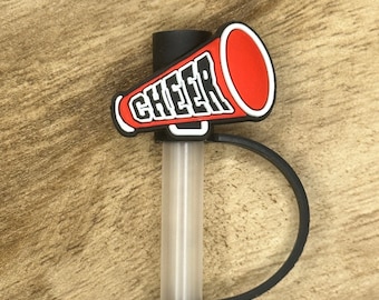 Cheer Straw Toppers | Tumbler Accessory | Cheerleading | Sports Fan Gift