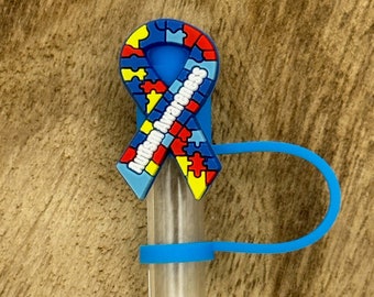 Autism Awareness Straw Topper | Tumbler Accessory | Neurodiversity Gifts