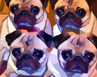 Four Pugs Cube 2