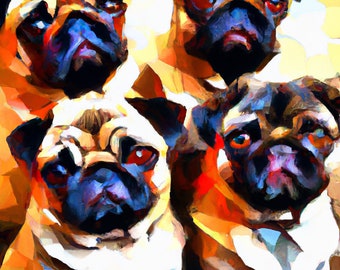 Four Pugs Cube 1