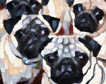 Four Pugs Cube 4
