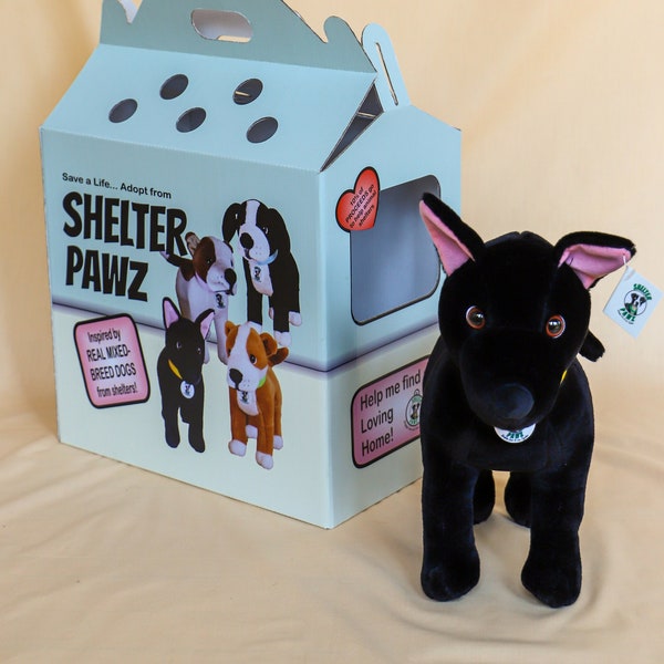 Shelter Pawz Toy Stuffed Animal Luna Mixed-Breed Plush Dog