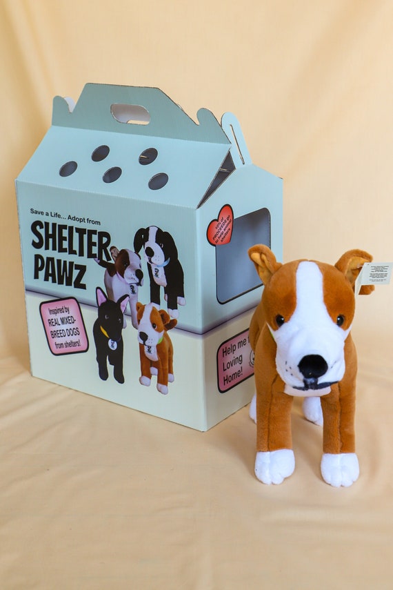 Shelter Pawz Toy Stuffed Animal Junior Mixed breed Plush Dog Etsy