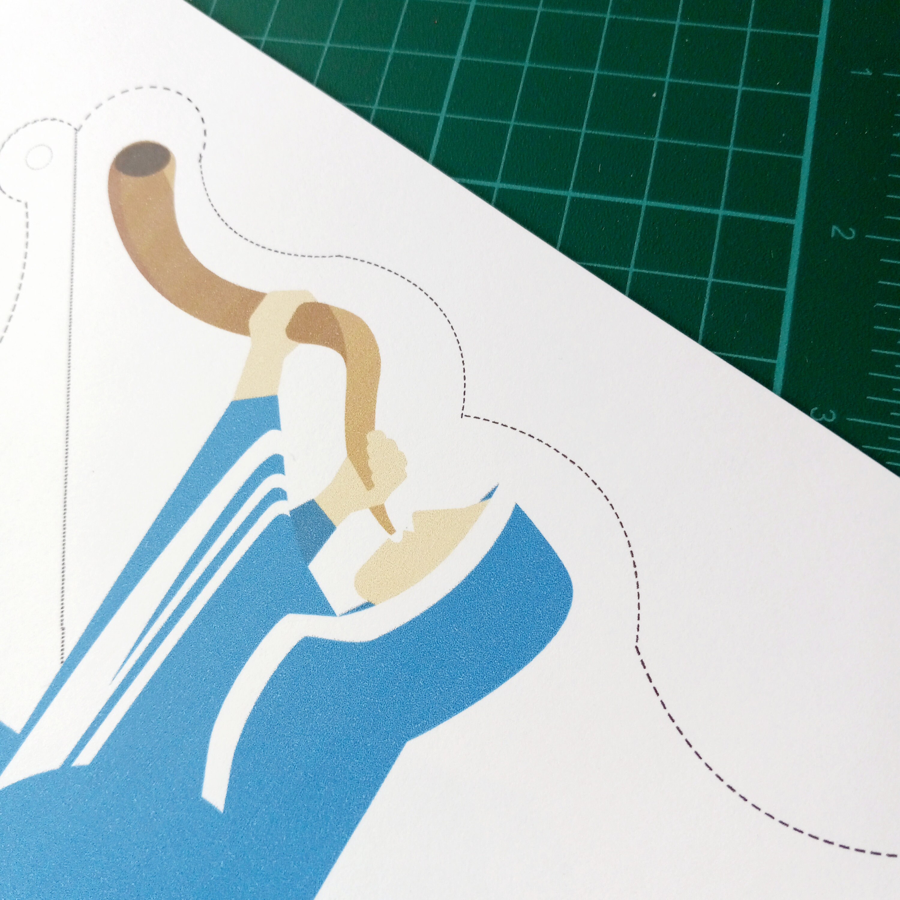 Pinwheel Blowing the Shofar New Moon Sighting Digital Download 2 Files