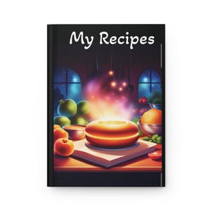 Carnet cartonné avec reliure de recettes, mat Mes recettes, livre de recettes, livre de recettes, cadeau personnalisé, journal de cuisine, carnet de recettes vierge