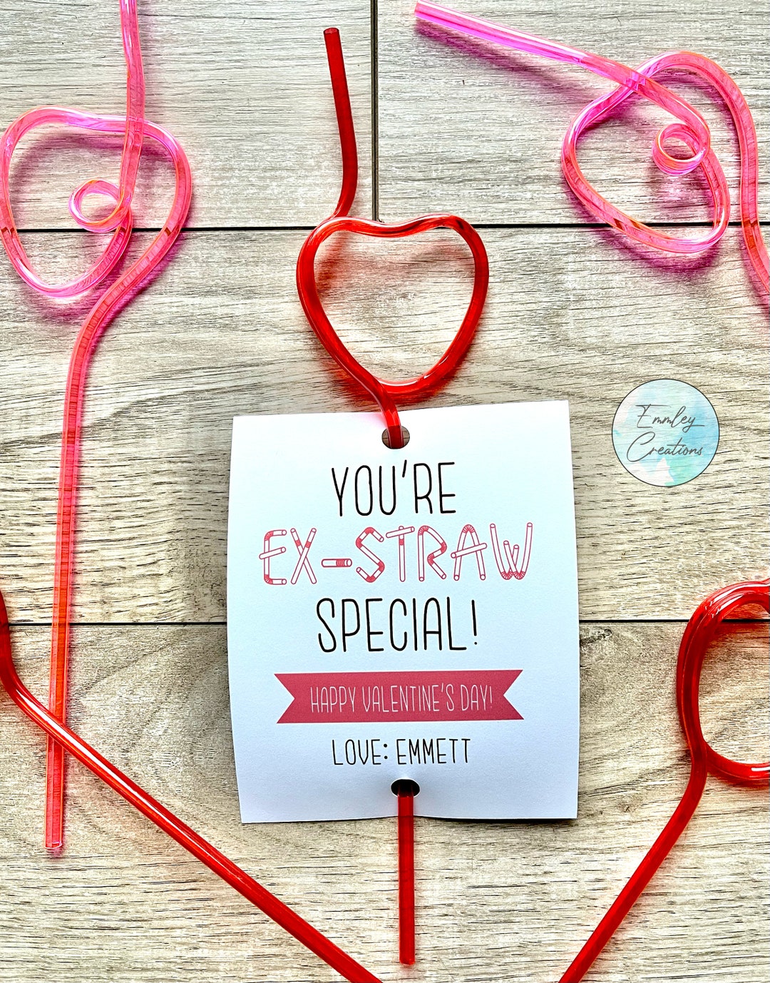 Valentines Day Straws Valentines For Kids Valentines Gifts Valentines Favors Valentines For
