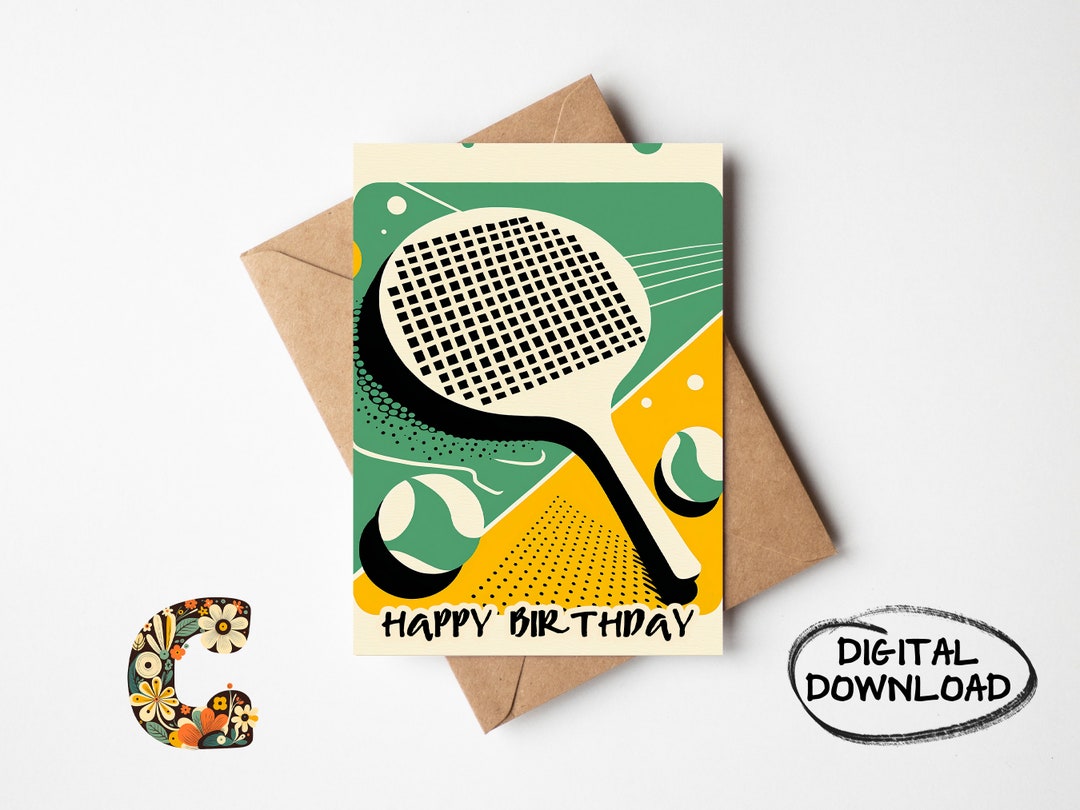 Pickleball Birthday Card, Printable Greeting Card , Birthday Card, Tennis Birthday Card, Meme
