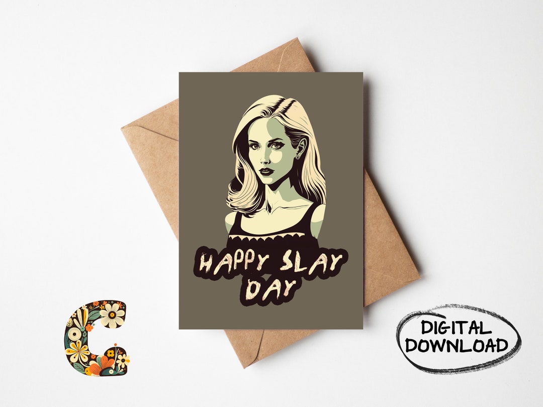 Buffy Birthday Card, Printable Greeting Card , Birthday Card, Buffy the ...
