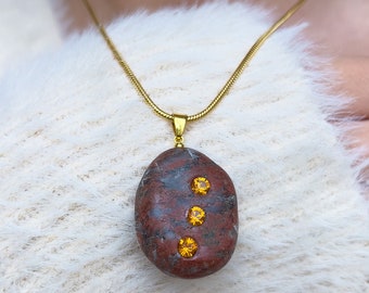 Sea Stone Necklace, Stone Necklace, Handmade Jewelry, Unique Jewelry, Gift, Handmade Jewelry Necklace, Custom Necklace
