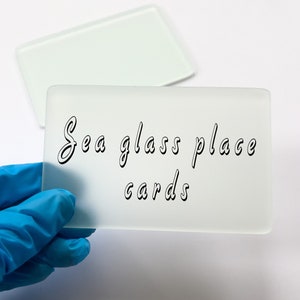 Sea Glass Place Cards, Big Sea Glass Name Plates, Sea Glass Wedding Place Cards, Sea Glass Name Cards, Sea Glass Cards For Names, Invitation