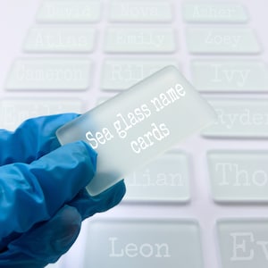 Sea Glass Place Cards, Sea Glass Name Cards, Wedding Name Cards, Wedding Place Cards, Sea Glass Cards For Names, Invitation Cards