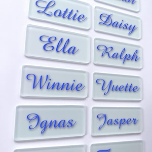 Zeeglas voor bruiloft naamplaten, trouwkaart, glazen plaatskaarten, zeeglas naamkaarten, bruiloft naamkaarten, bruiloft plaatskaarten, zeeschuim