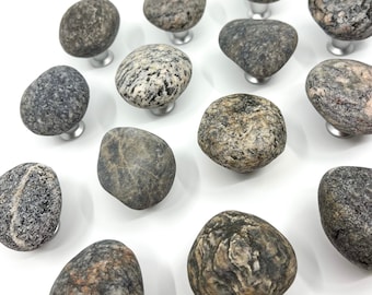 Natural Sea Stone Cabinet Knob, Gray Rock Kitchen Handle