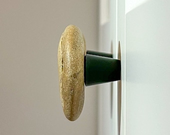 Natural Sea Stone Cabinet Knob, Rock Drawer Pull