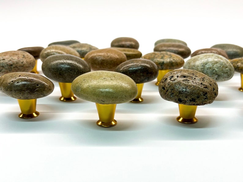Natural Sea Stone Knobs, Rock Knobs, Beach Stone Knob, Drawer Pulls Etsy