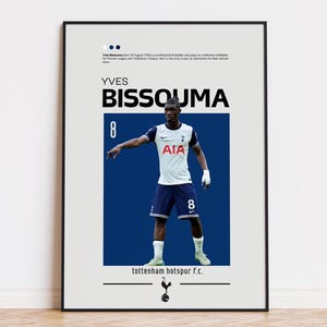 Yves Bissouma Poster, Tottenham Hotspur FC Poster, Bissouma Druck, Sport Poster, Fußball Wandkunst, Schlafzimmer Poster, Fußballspieler Poster