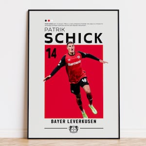 Patrik Schick Poster, bayer Leverkusen Poster, Patrik Schick Druck, Sport Poster, Fußball Wand Kunst, Schlafzimmer Poster, Fußballspieler Poster