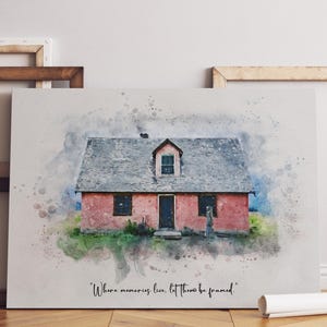 Custom Housewarming Gift - Unique Home Portrait , Home Painting, House Portrait, Watercolor House Painting, New Home Gift