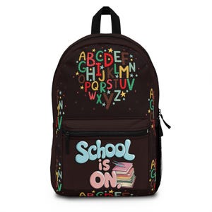 School-Themed Backpack for Kids, Fun ABC Design, Perfect for Back to School, School Supplies, Educational Gear, Gift for Students, [...]