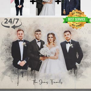 Custom Family Memorial Portrait, Photo Merge (Digital File)