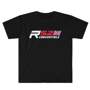 MINI Cooper T-Shirt - R52 Convertible | MINI Car Owner Gift | British Car T-Shirt | Mini Cooper Convertible T-Shirt R52 | Car Inspired Shirt