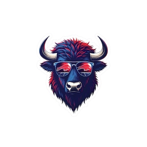 Fierce Buffalo Bills Kopf Aufkleber